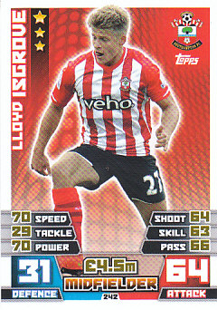 Lloyd Isgrove Southampton 2014/15 Topps Match Attax #242